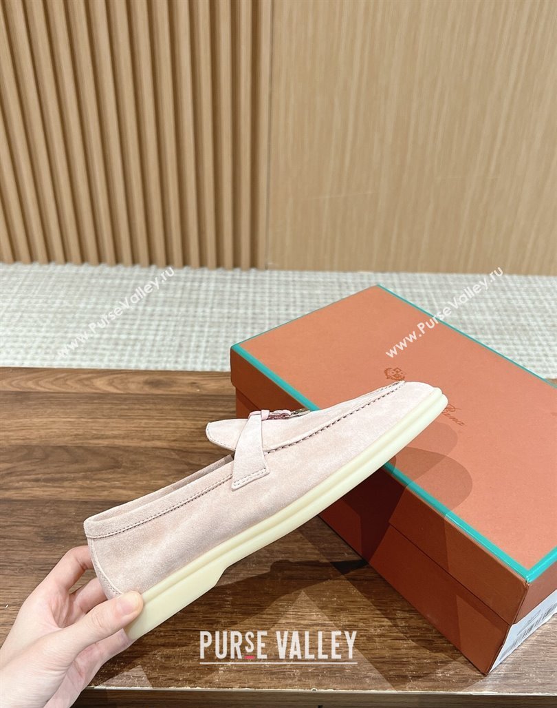 LP Summer Charms Walk Loafers in Suede Nude Pink 2024 Top LP010901 (KL-240109075)