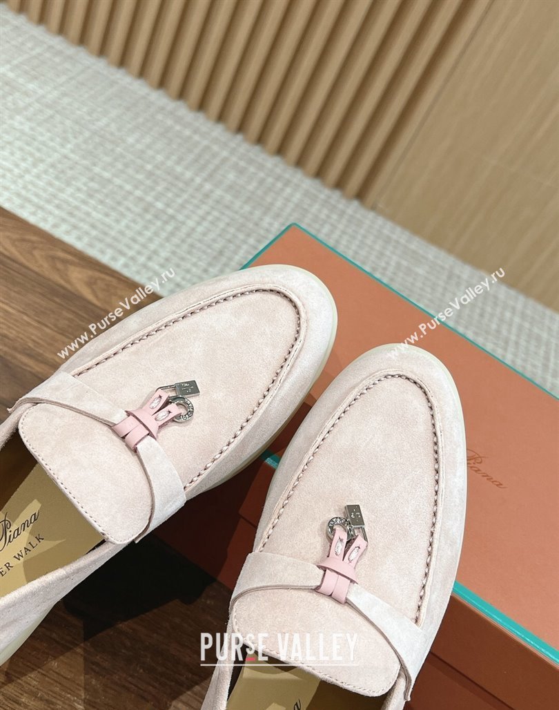 LP Summer Charms Walk Loafers in Suede Nude Pink 2024 Top LP010901 (KL-240109075)