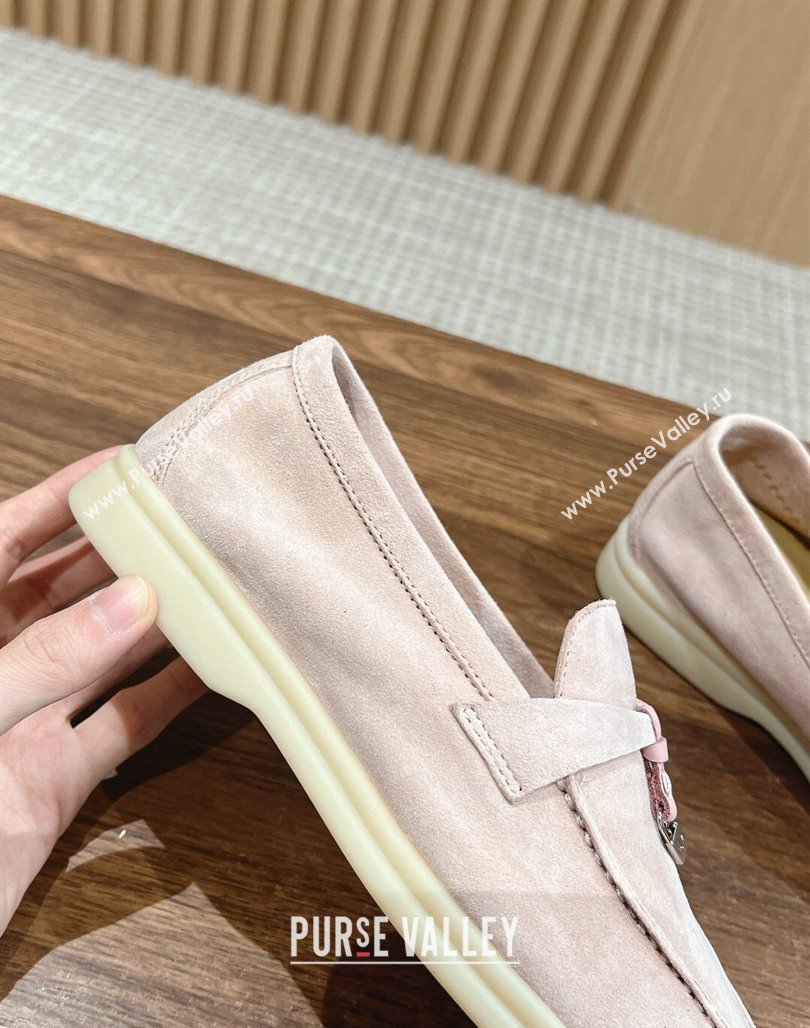 LP Summer Charms Walk Loafers in Suede Nude Pink 2024 Top LP010901 (KL-240109075)