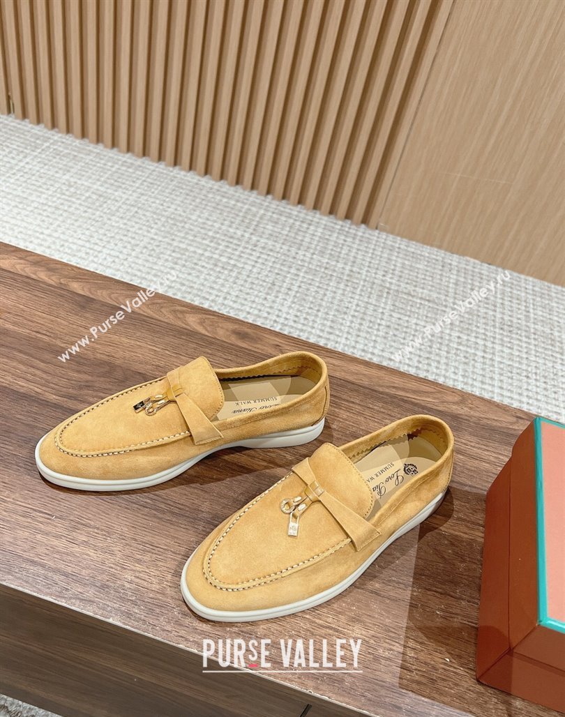 LP Summer Charms Walk Loafers in Suede Yellow 2024 Top LP010901 (KL-240109077)