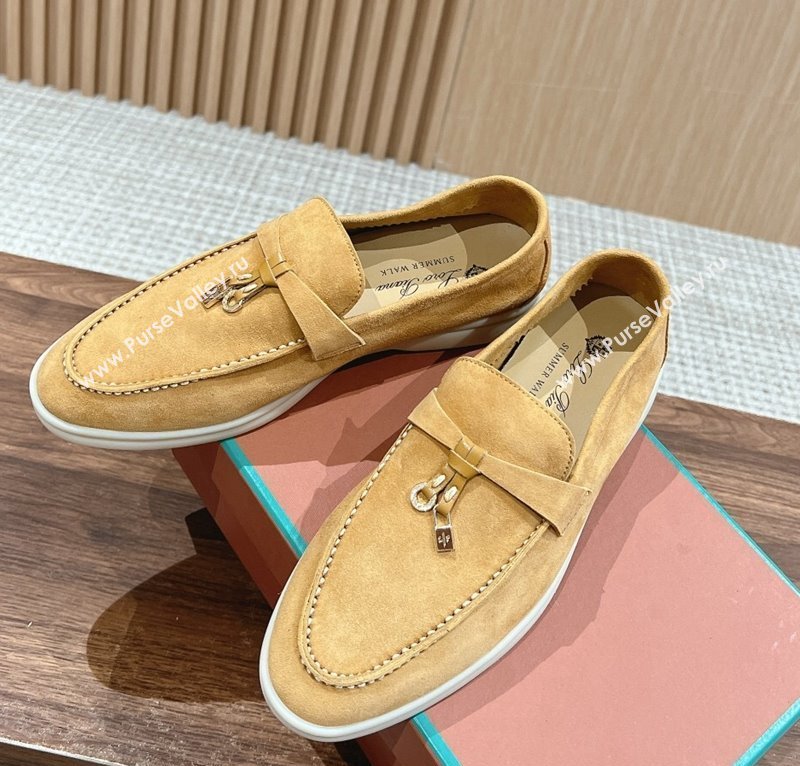 LP Summer Charms Walk Loafers in Suede Yellow 2024 Top LP010901 (KL-240109077)