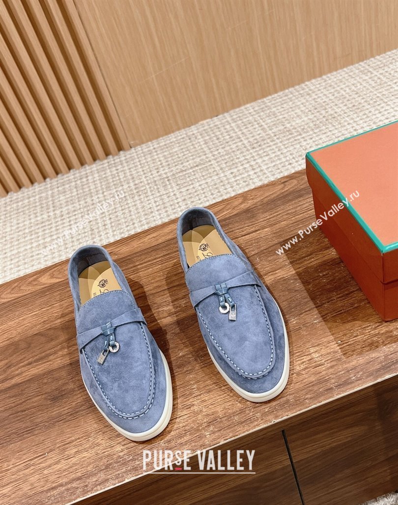 LP Summer Charms Walk Loafers in Suede Light Blue 2024 Top LP010901 (KL-240109078)