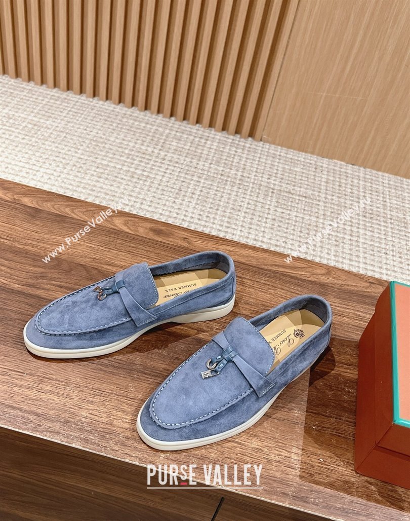 LP Summer Charms Walk Loafers in Suede Light Blue 2024 Top LP010901 (KL-240109078)