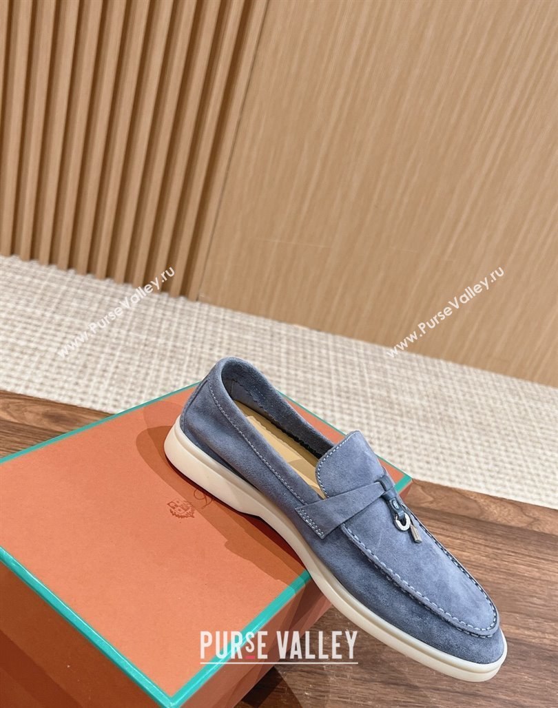 LP Summer Charms Walk Loafers in Suede Light Blue 2024 Top LP010901 (KL-240109078)