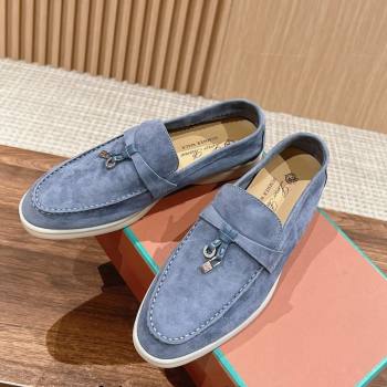 LP Summer Charms Walk Loafers in Suede Light Blue 2024 Top LP010901 (KL-240109078)