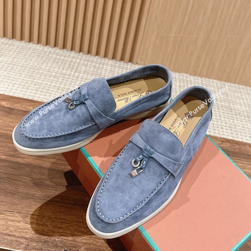 LP Summer Charms Walk Loafers in Suede Light Blue 2024 Top LP010901 (KL-240109078)