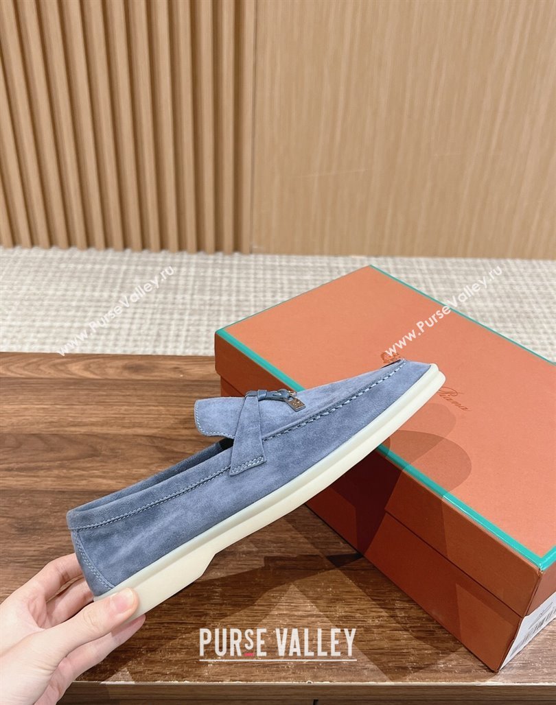 LP Summer Charms Walk Loafers in Suede Light Blue 2024 Top LP010901 (KL-240109078)