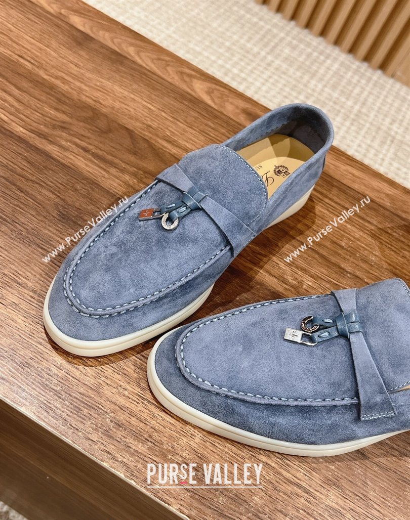 LP Summer Charms Walk Loafers in Suede Light Blue 2024 Top LP010901 (KL-240109078)