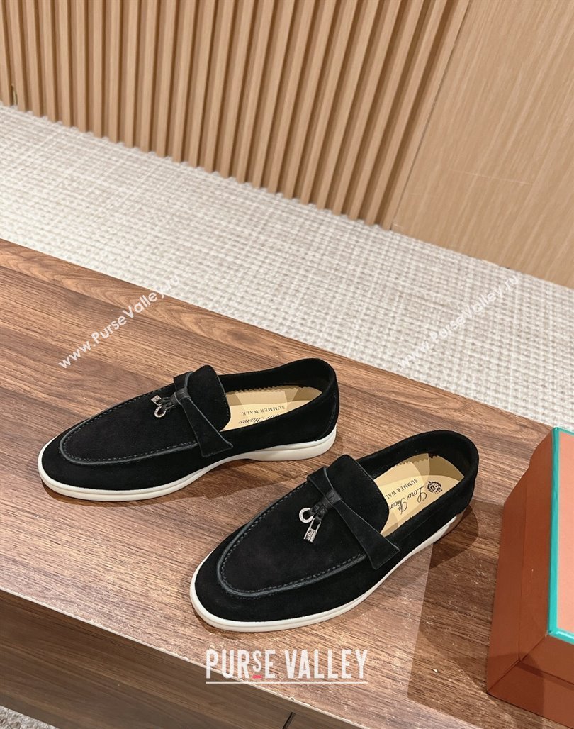 LP Summer Charms Walk Loafers in Suede Black 2024 Top LP010901 (KL-240109080)