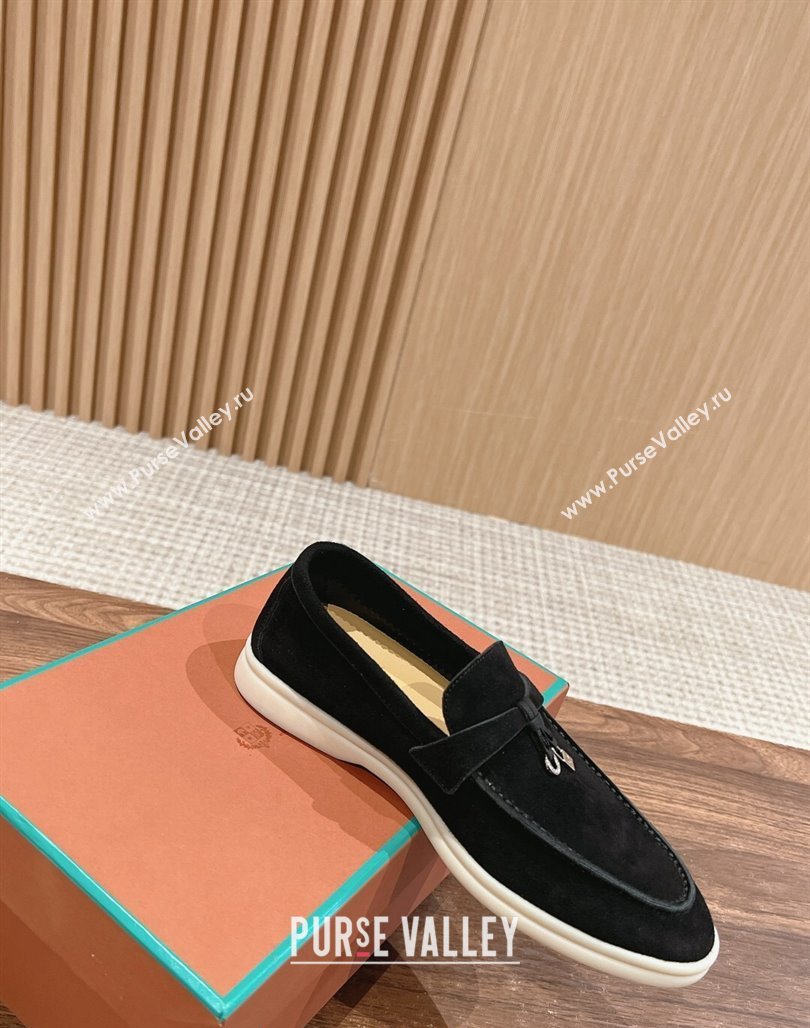 LP Summer Charms Walk Loafers in Suede Black 2024 Top LP010901 (KL-240109080)