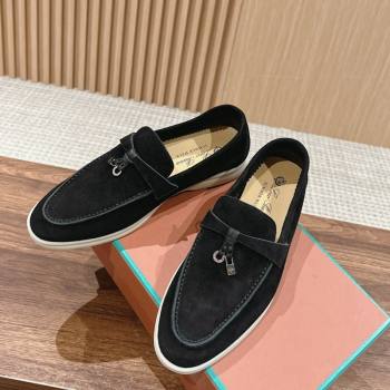 LP Summer Charms Walk Loafers in Suede Black 2024 Top LP010901 (KL-240109080)