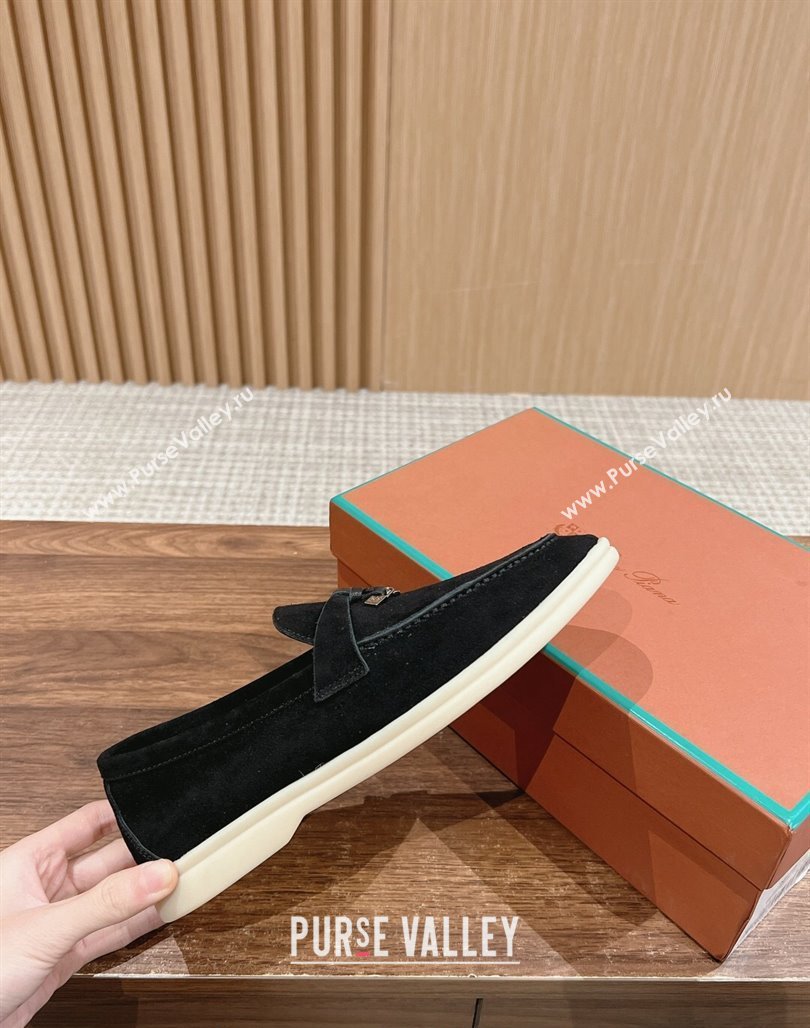 LP Summer Charms Walk Loafers in Suede Black 2024 Top LP010901 (KL-240109080)