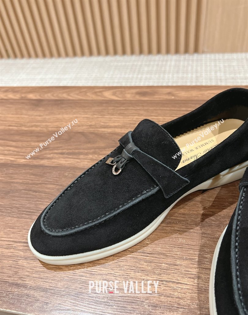 LP Summer Charms Walk Loafers in Suede Black 2024 Top LP010901 (KL-240109080)