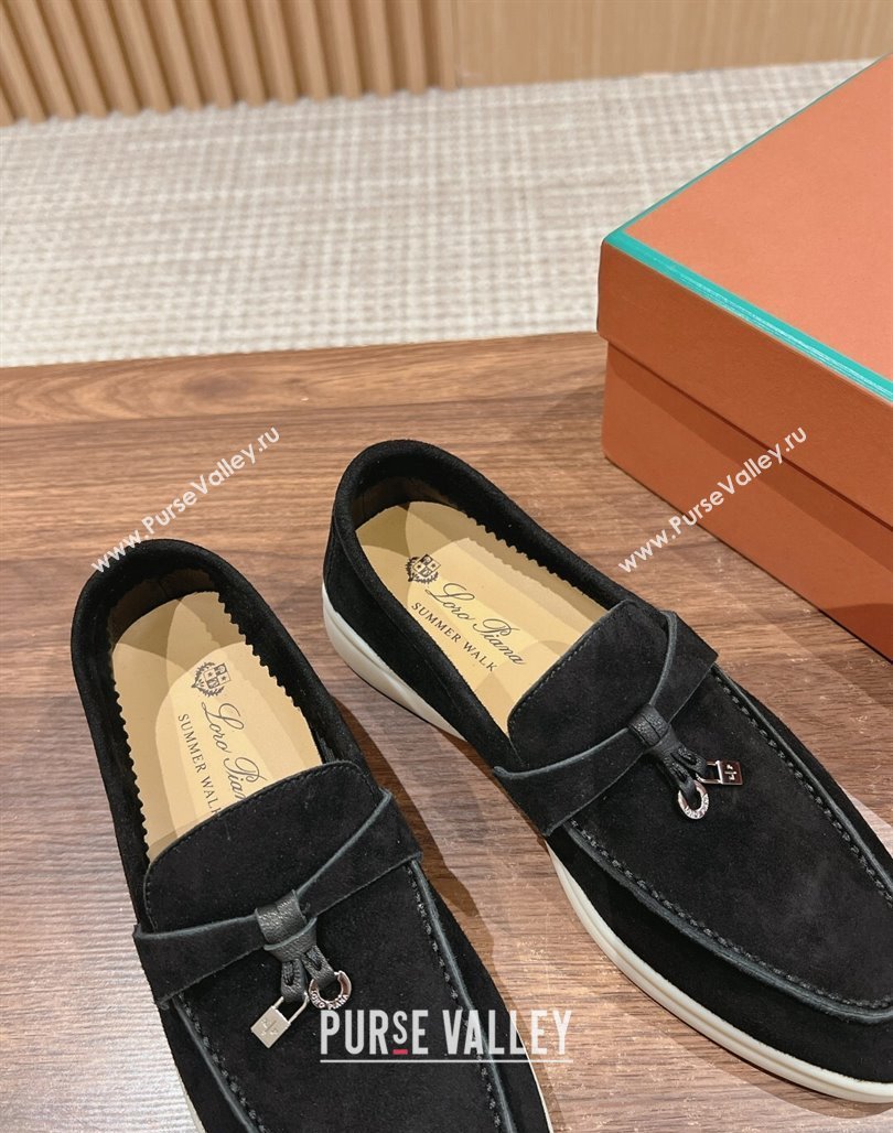 LP Summer Charms Walk Loafers in Suede Black 2024 Top LP010901 (KL-240109080)