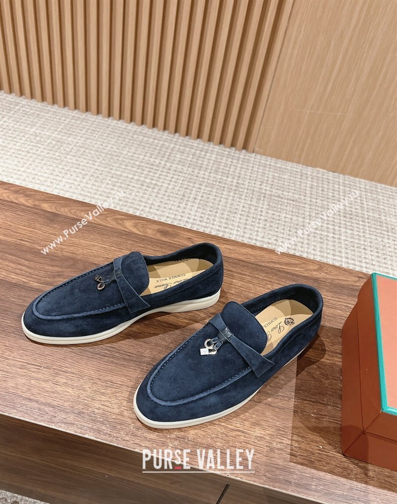 LP Summer Charms Walk Loafers in Suede Dark Blue 2024 Top LP010901 (KL-240109081)