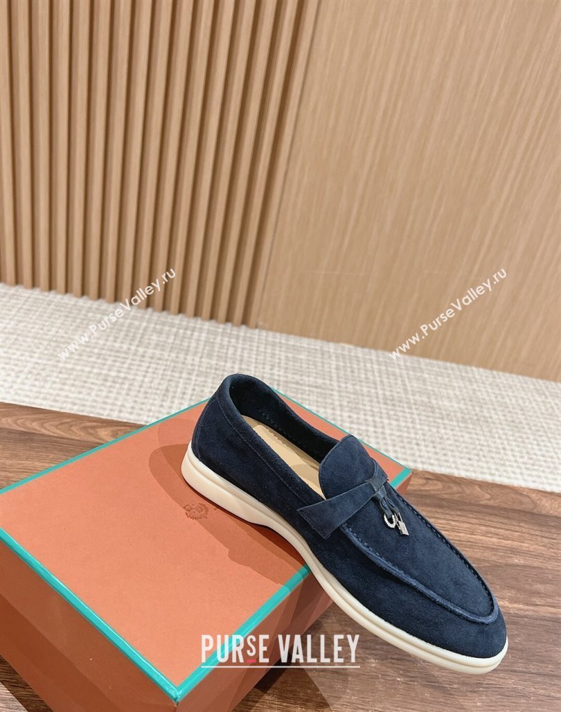 LP Summer Charms Walk Loafers in Suede Dark Blue 2024 Top LP010901 (KL-240109081)