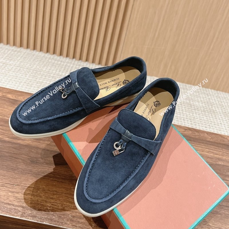 LP Summer Charms Walk Loafers in Suede Dark Blue 2024 Top LP010901 (KL-240109081)