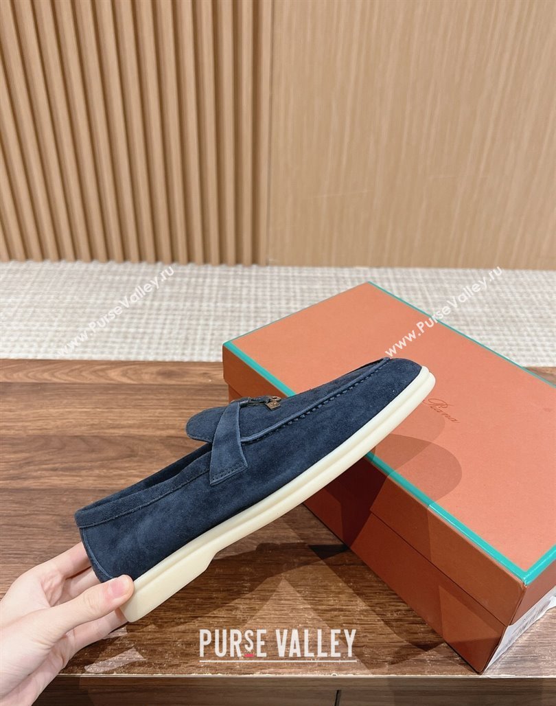 LP Summer Charms Walk Loafers in Suede Dark Blue 2024 Top LP010901 (KL-240109081)