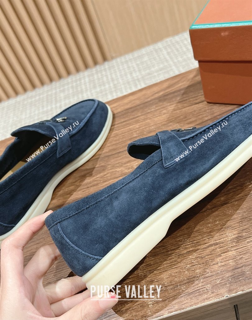 LP Summer Charms Walk Loafers in Suede Dark Blue 2024 Top LP010901 (KL-240109081)