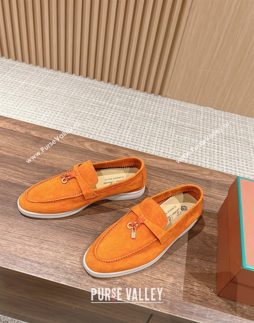 LP Summer Charms Walk Loafers in Suede Orange 2024 Top LP010901 (KL-240109084)