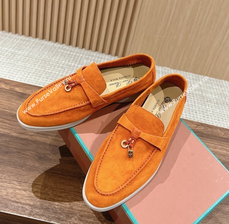 LP Summer Charms Walk Loafers in Suede Orange 2024 Top LP010901 (KL-240109084)