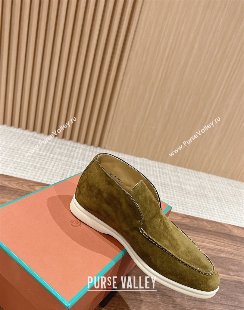 LP Open Walk Chukka Boots in Suede Green 202402 Top LP010901 (KL-240109091)