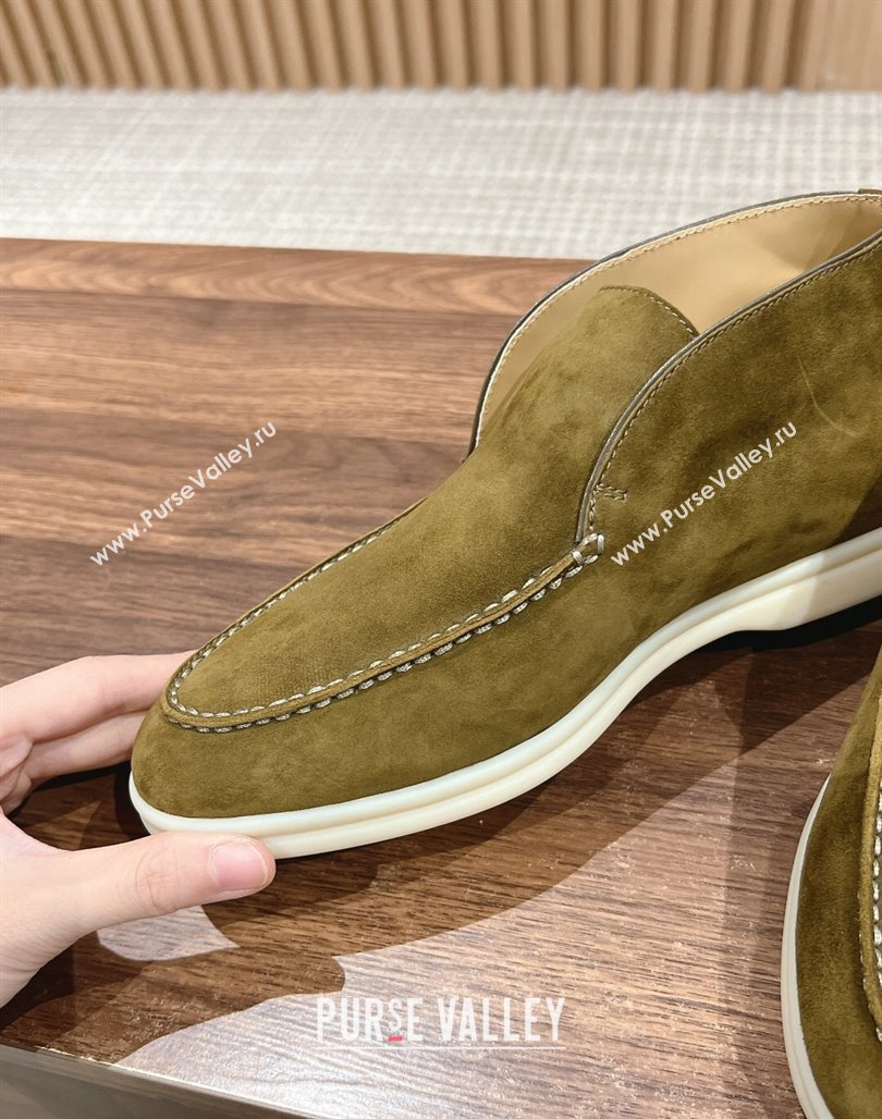 LP Open Walk Chukka Boots in Suede Green 202402 Top LP010901 (KL-240109091)