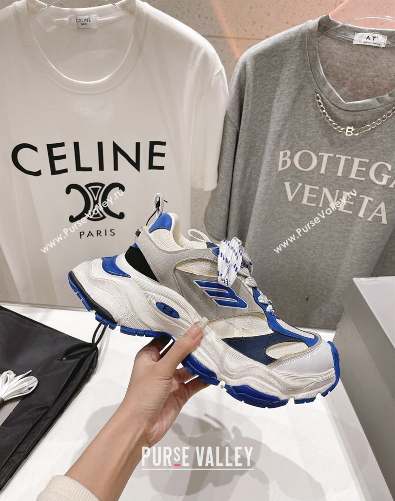 Balenciaga 6XL Trainers Sneakers in Mesh and Suede Blue 2024 (KL-240109048)