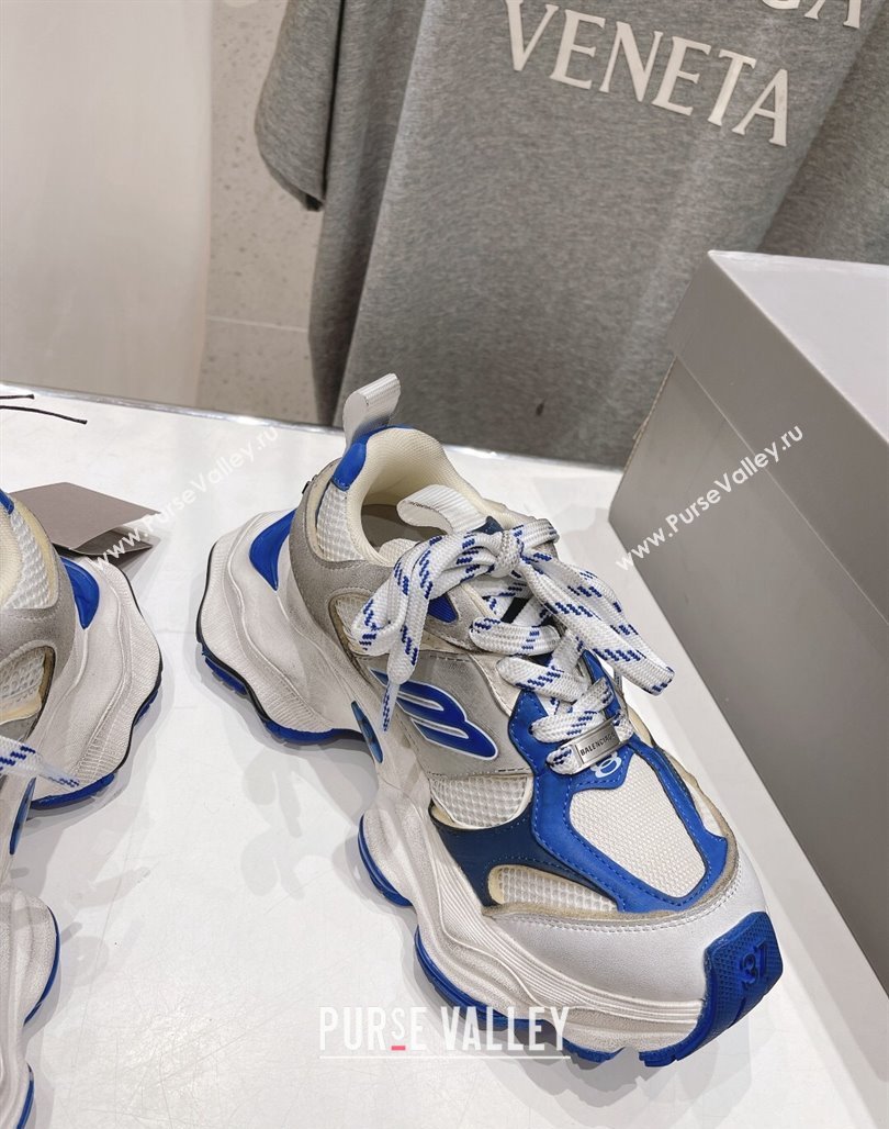 Balenciaga 6XL Trainers Sneakers in Mesh and Suede Blue 2024 (KL-240109048)