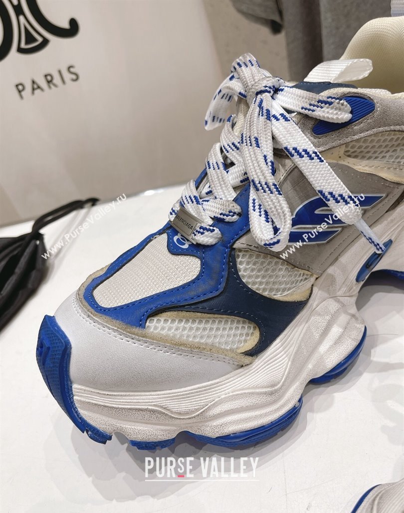 Balenciaga 6XL Trainers Sneakers in Mesh and Suede Blue 2024 (KL-240109048)