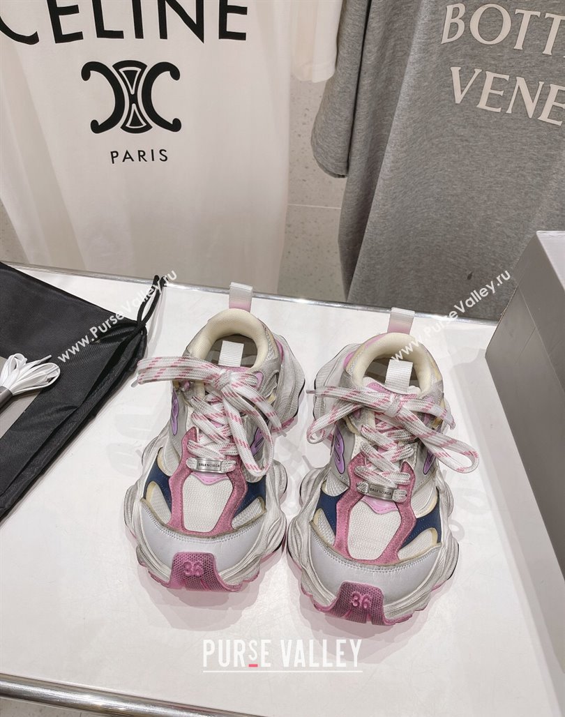 Balenciaga 6XL Trainers Sneakers in Mesh and Suede Pink 2024 (KL-240109049)