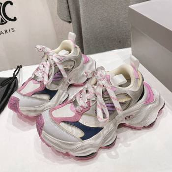 Balenciaga 6XL Trainers Sneakers in Mesh and Suede Pink 2024 (KL-240109049)