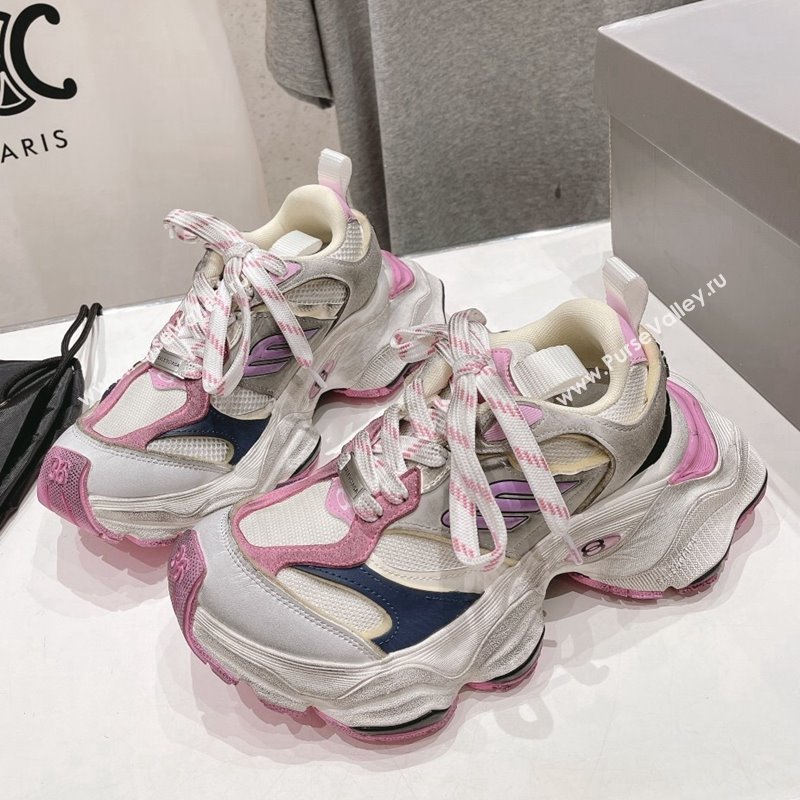 Balenciaga 6XL Trainers Sneakers in Mesh and Suede Pink 2024 (KL-240109049)