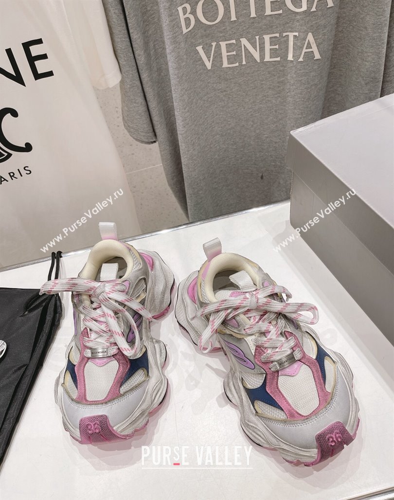 Balenciaga 6XL Trainers Sneakers in Mesh and Suede Pink 2024 (KL-240109049)