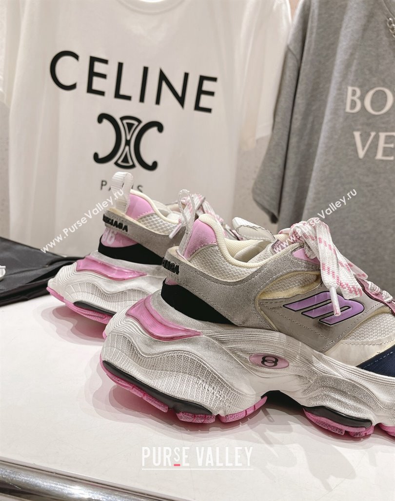 Balenciaga 6XL Trainers Sneakers in Mesh and Suede Pink 2024 (KL-240109049)