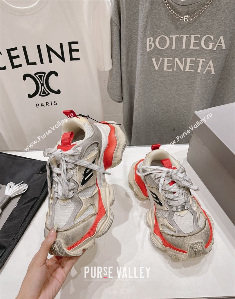 Balenciaga 6XL Trainers Sneakers in Mesh and Suede Orange 2024 (KL-240109051)