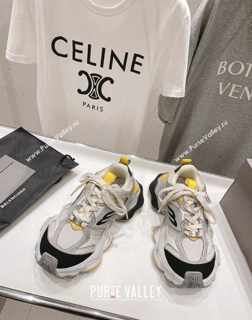 Balenciaga 6XL Trainers Sneakers in Mesh and Suede Yellow 2024 (KL-240109053)