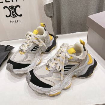 Balenciaga 6XL Trainers Sneakers in Mesh and Suede Yellow 2024 (KL-240109053)