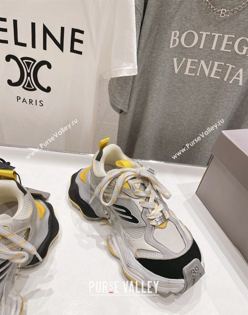 Balenciaga 6XL Trainers Sneakers in Mesh and Suede Yellow 2024 (KL-240109053)