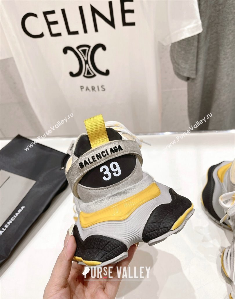 Balenciaga 6XL Trainers Sneakers in Mesh and Suede Yellow 2024 (KL-240109053)