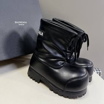 Balenciaga Skiwear- Alaska Low Boot in black leather Black 2024 (SS-240109034)