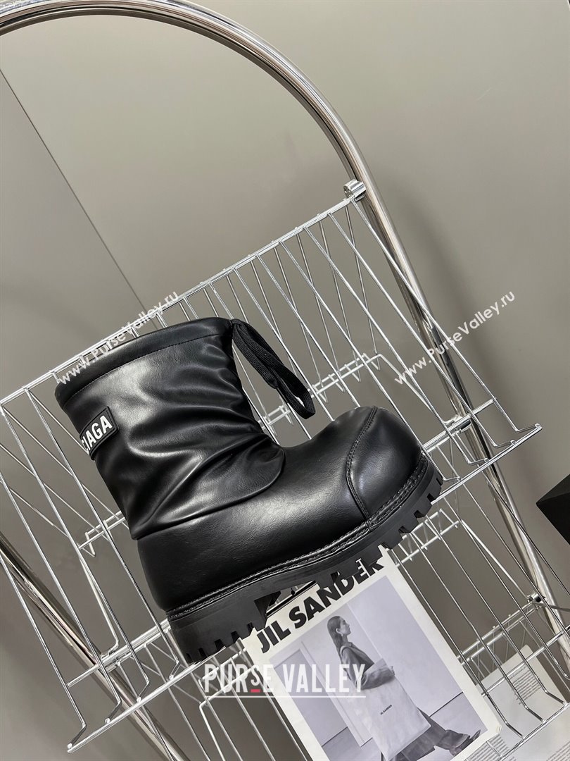 Balenciaga Skiwear- Alaska Low Boot in black leather Black 2024 (SS-240109034)