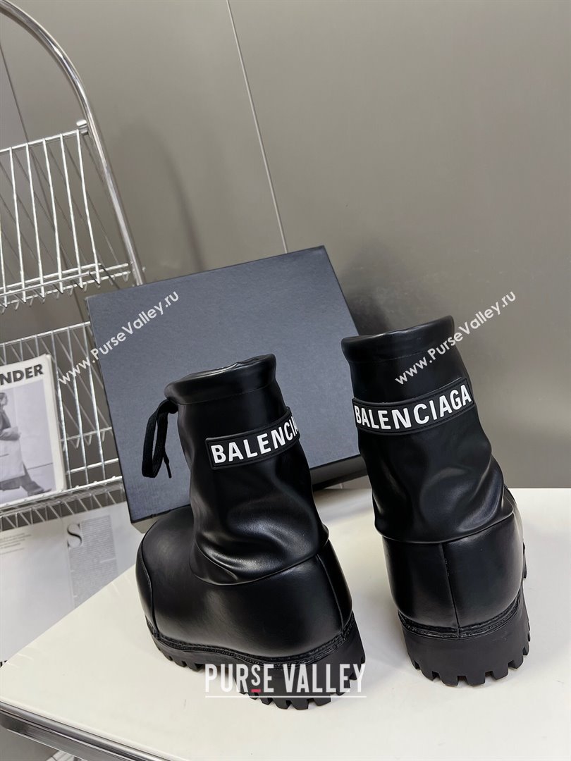 Balenciaga Skiwear- Alaska Low Boot in black leather Black 2024 (SS-240109034)