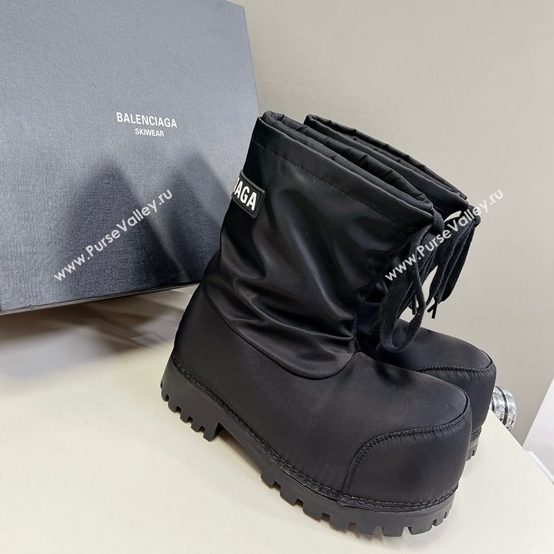 Balenciaga Skiwear- Alaska Low Boot in black nylon 2024 (SS-240109035)