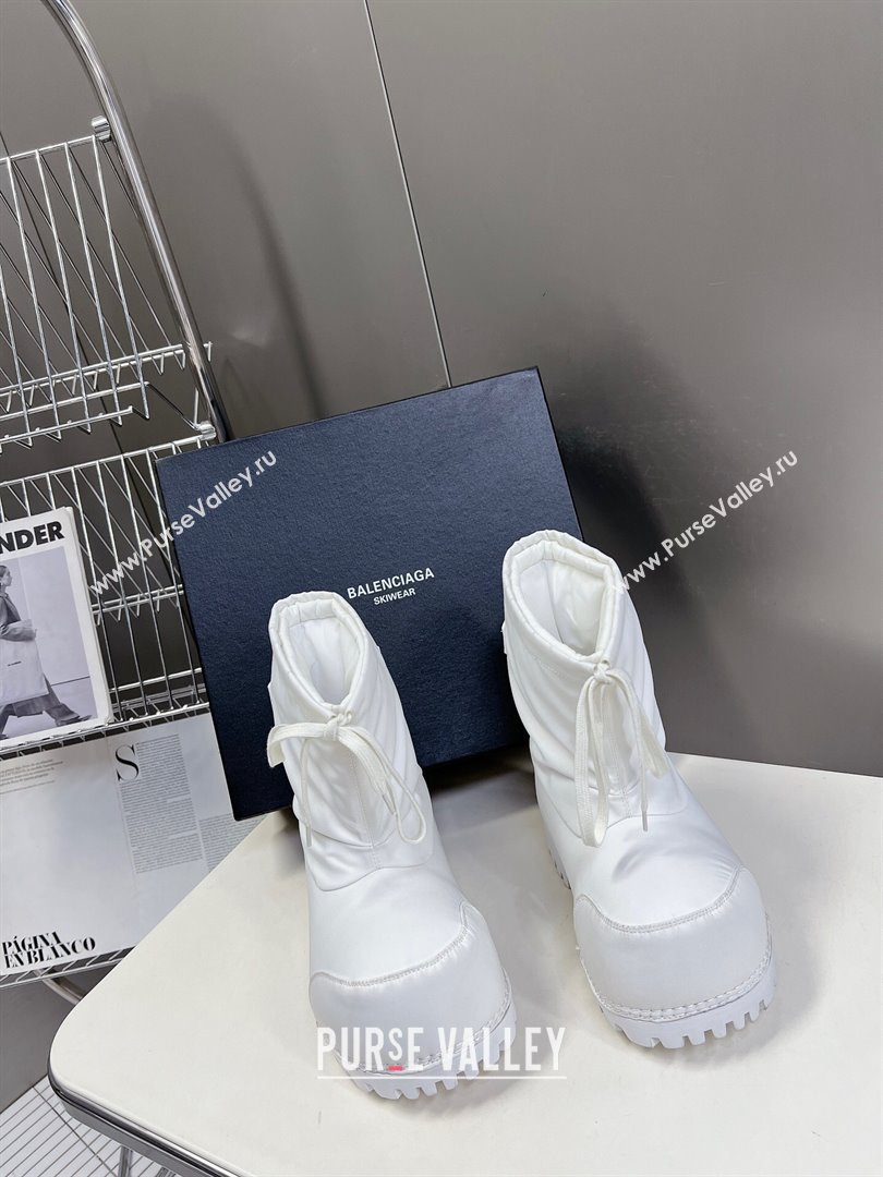 Balenciaga Skiwear- Alaska Low Boot in white nylon 2024 (SS-240109036)