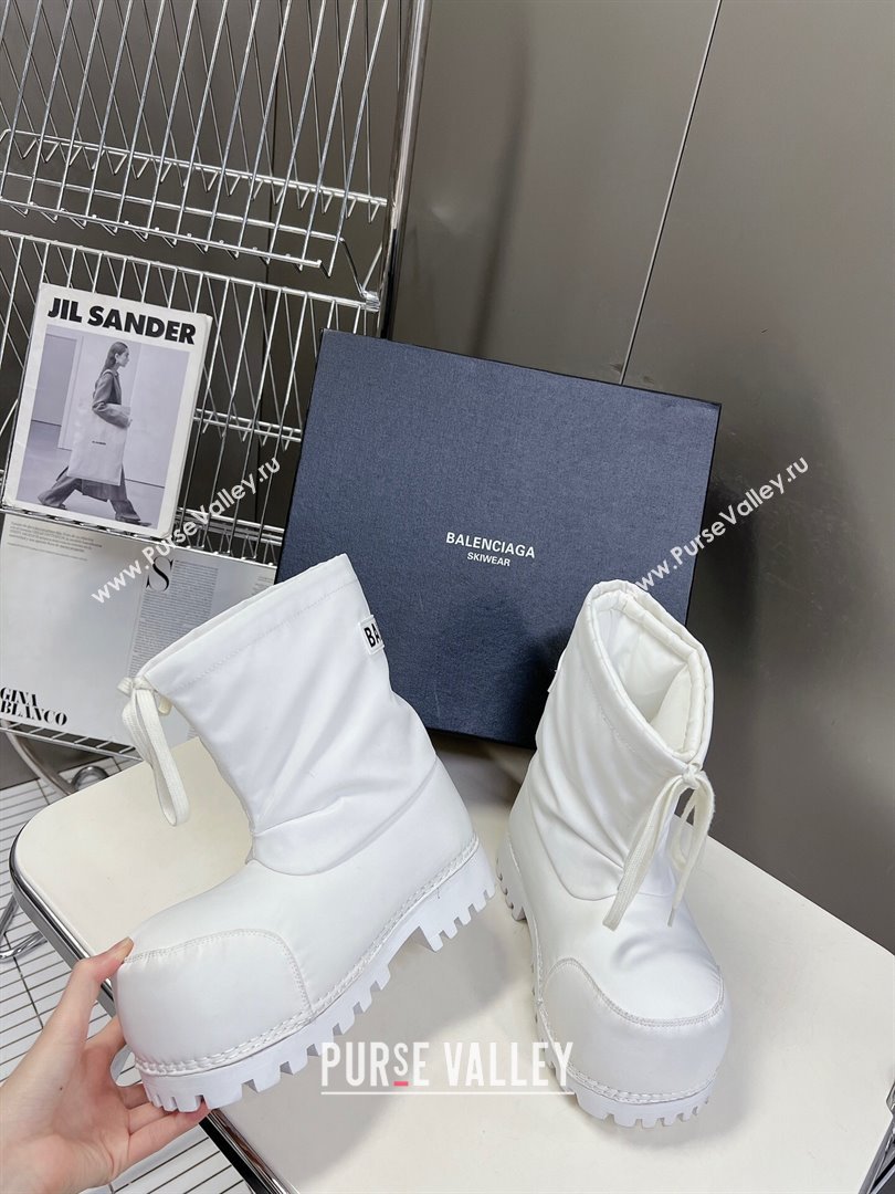 Balenciaga Skiwear- Alaska Low Boot in white nylon 2024 (SS-240109036)