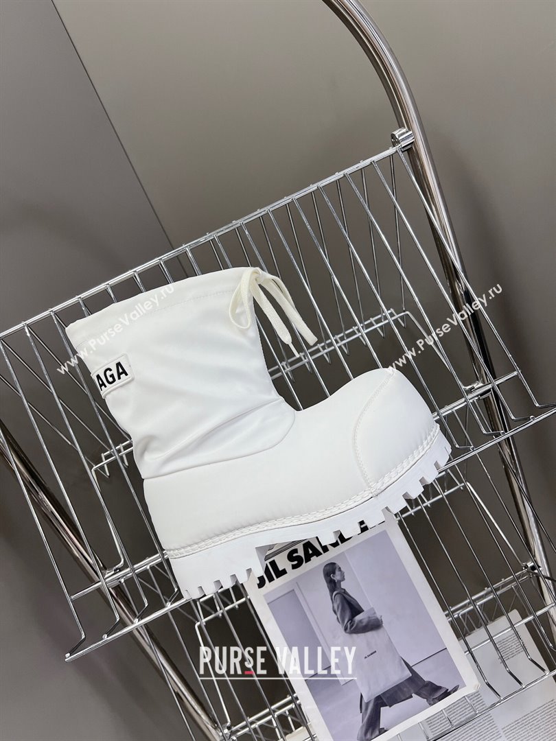 Balenciaga Skiwear- Alaska Low Boot in white nylon 2024 (SS-240109036)