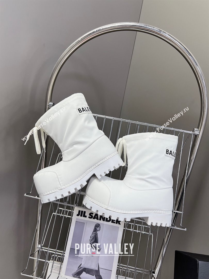 Balenciaga Skiwear- Alaska Low Boot in white nylon 2024 (SS-240109036)