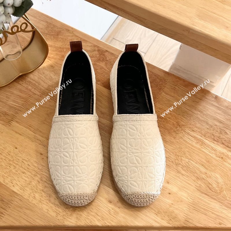 Loewe Espadrilles Flat in 3D Anagram Denim White 2024 0125 (HB-240125044)