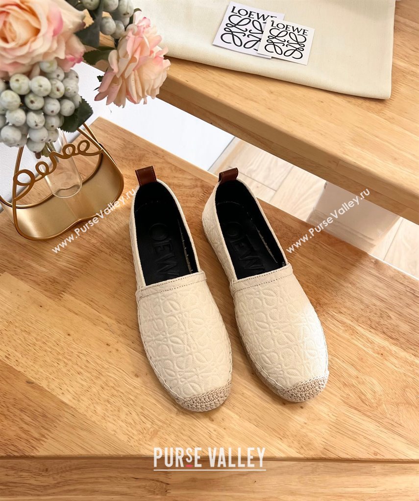 Loewe Espadrilles Flat in 3D Anagram Denim White 2024 0125 (HB-240125044)